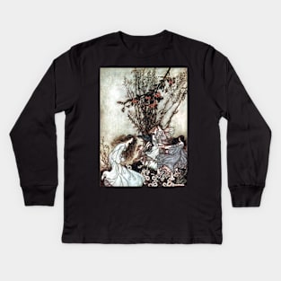 Dancing Fairies - Peter Pan at Kensington Gardens - Arthur Rackham Kids Long Sleeve T-Shirt